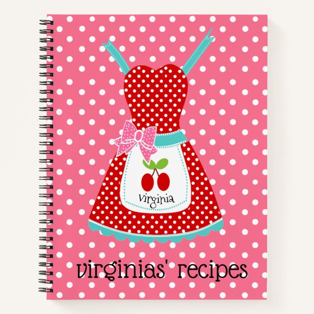 Retro Personalisiertes Rezept Buch (Vorderseite)