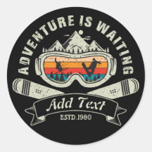 Retro Personalisiertes Skiabenteuer