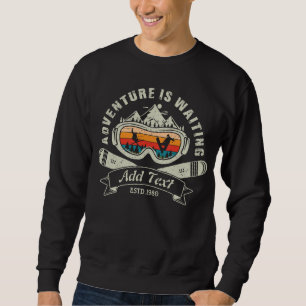 Retro Personalisiertes Skiabenteuer Sweatshirt
