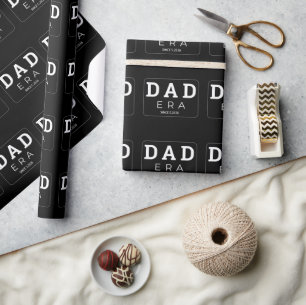 Retro personalisiertes Vater-Geschenk Est 2026 Bes Geschenkpapier