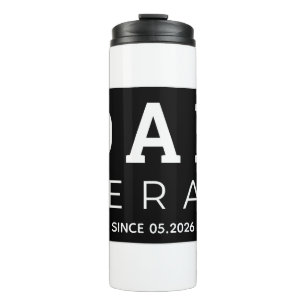 Retro personalisiertes Vatergeschenk Est 2026 Best Thermosbecher