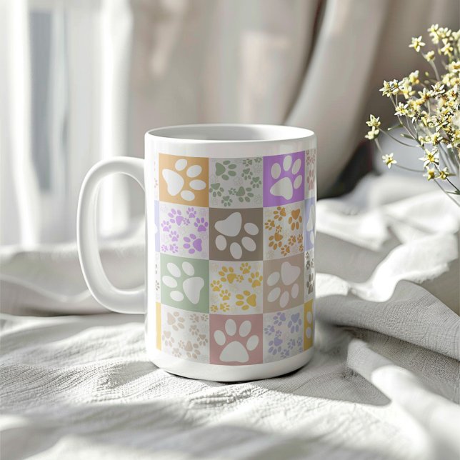 Retro Pet Checked Kaffeetasse (Von Creator hochgeladen)