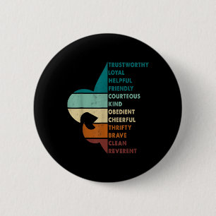 Retro Pfadfinder Gesetz Camp Wandern Vintage Gesch Button