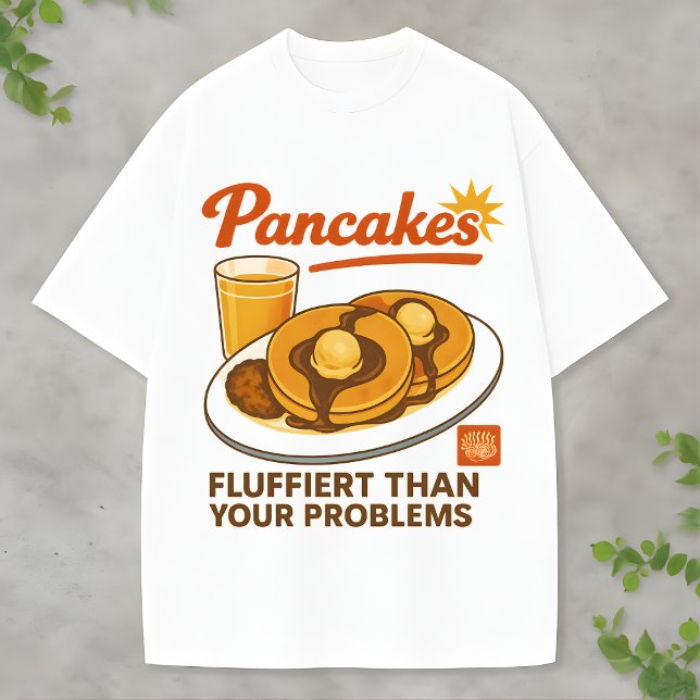 Retro-Pfannkuchen-Stack - Eine lustige Wendung in  T-Shirt (Von Creator hochgeladen)