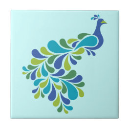 Retro Pfau Fliese