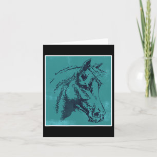Retro Pferd. Vintages Pferdereiten Reitsport F Karte