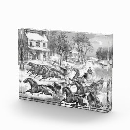 Retro-Pferderennen Fotoblock