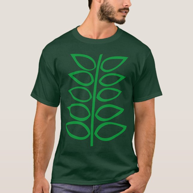 Retro-Pflanze - grün T-Shirt (Vorderseite)