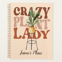 Retro Pflanze Lady Watercolor Pflanze Typografie Planer