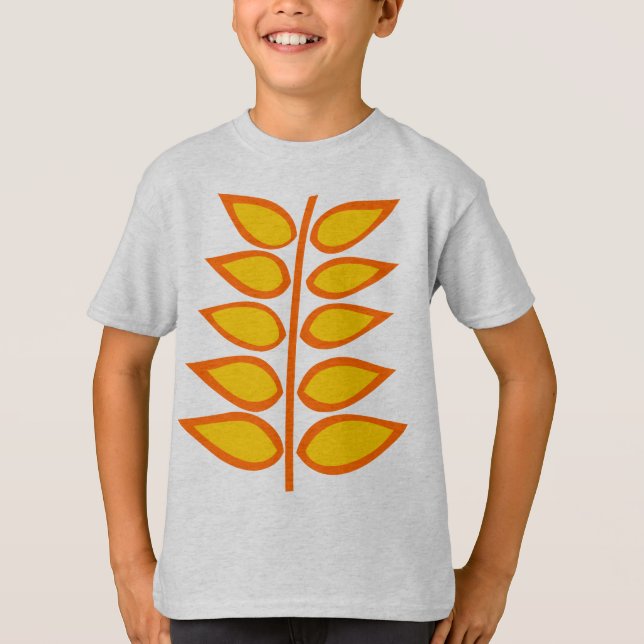 Retro-Pflanze - orange T-Shirt (Vorderseite)