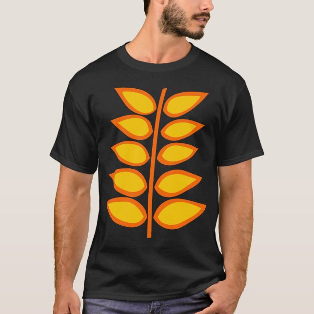 Retro-Pflanze - orange T-Shirt (Vorderseite)