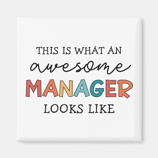 Retro Phantastisch Manager Funny Magnet (Vorne)