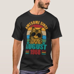 Retro Phantastisch Seit August 1968 54. Geburtstag T-Shirt