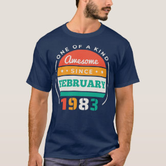 Retro Phantastisch seit Februar 1983 Geburtstag Vi T-Shirt