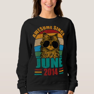 Retro Phantastisch seit Juni 2014 8. Geburtstag 8 Sweatshirt