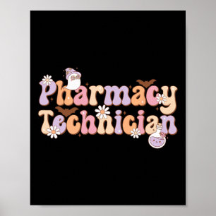 Retro Pharmacy Technician Halloween Spooky Pharma Poster