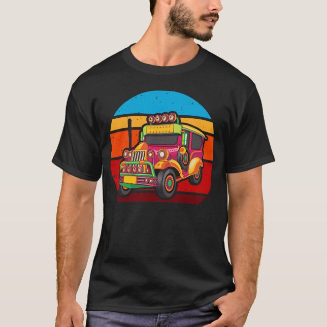 Retro Philippines Jeepney Truck T-Shirt (Vorderseite)
