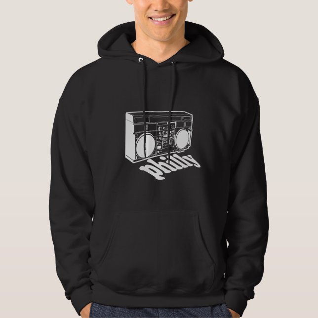 Retro Philly Boombox Hoodie (Vorderseite)