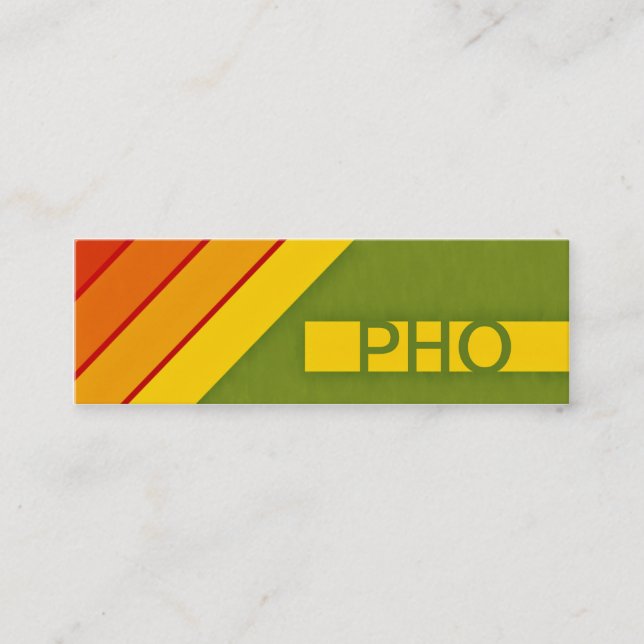 retro PHO Mini Visitenkarte (Vorderseite)