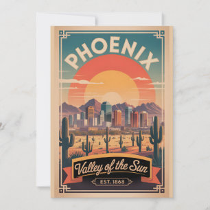 Retro Phoenix Arizona Valley of the Sun Vintage Feiertagskarte