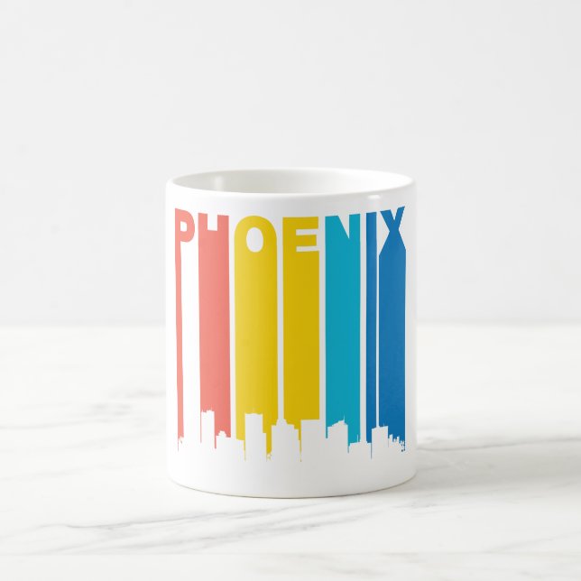 Retro Phoenix-Skyline Tasse (Mittel)