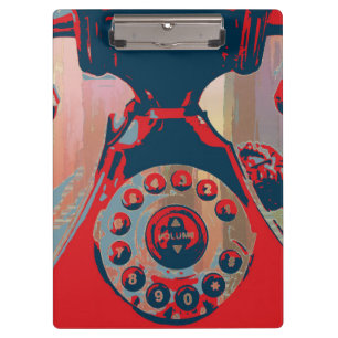Retro Phone Clipboard Klemmbrett