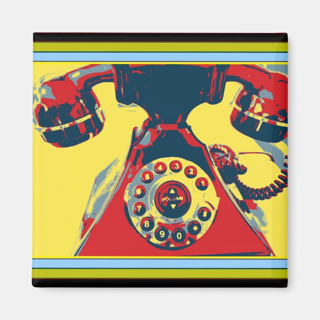 Retro Phone Magnet (Vorne)