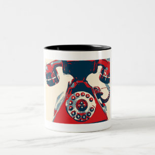 Retro Phone Zweifarbige Tasse