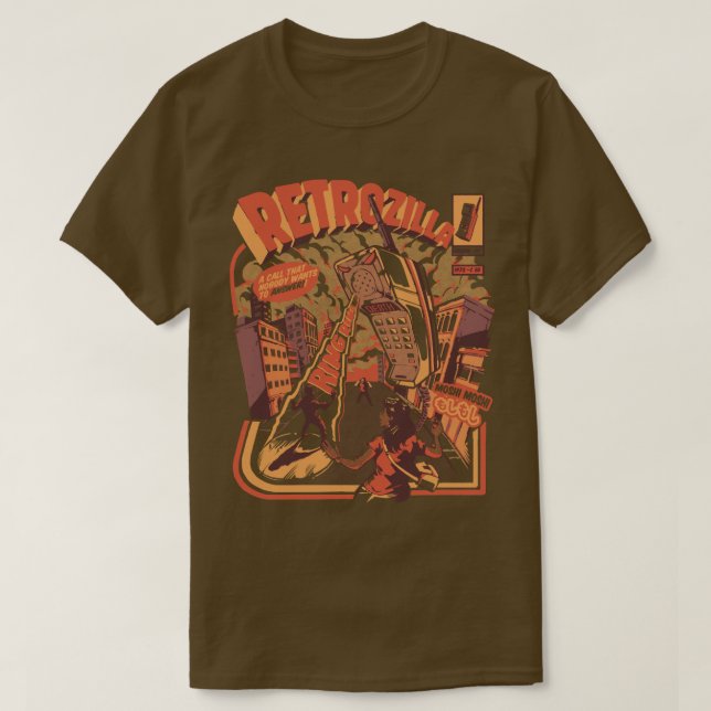 Retro Phonezilla T-Shirt (Design vorne)