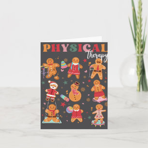 Retro Physical Therapy Gingerbread Weihnachts Pt F Karte