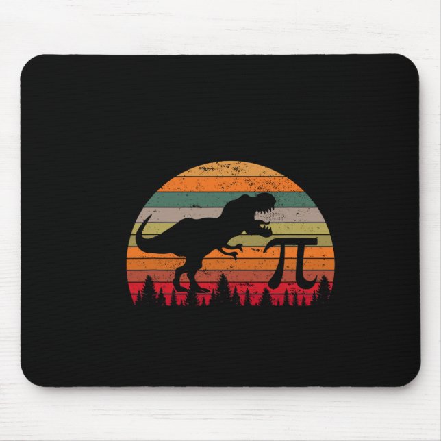 Retro Pi Day 3.14 Dinosaur Funny Pi Day Math Toddl Mousepad (Vorne)
