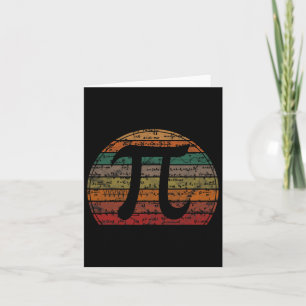Retro Pi Symbol Sunset Geschenk Math Gleichungen G Karte