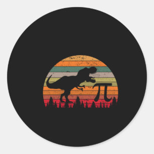 Retro Pi Tag 3.14 Dinosaurier Funny Pi Day Math To Runder Aufkleber