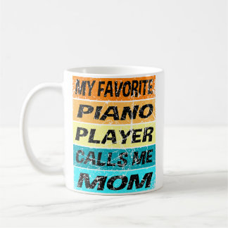 Retro-Piano-Shirt Mein Liebling nennt mich Mama Pi Kaffeetasse