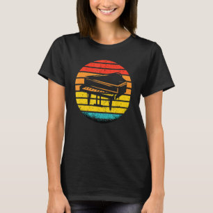 Retro Piano Sunset Design Musiker Pianist Musiker T-Shirt