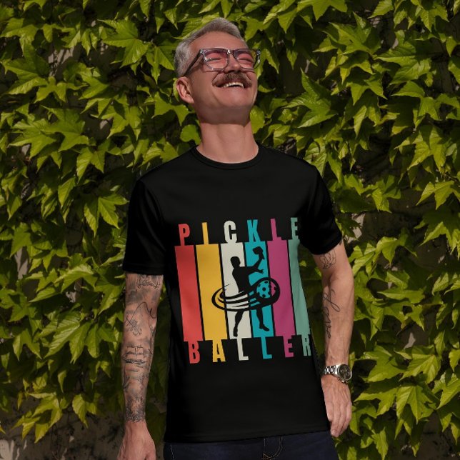 Retro Pickle Baller Ruhestand-Shirt T-Shirt (Von Creator hochgeladen)