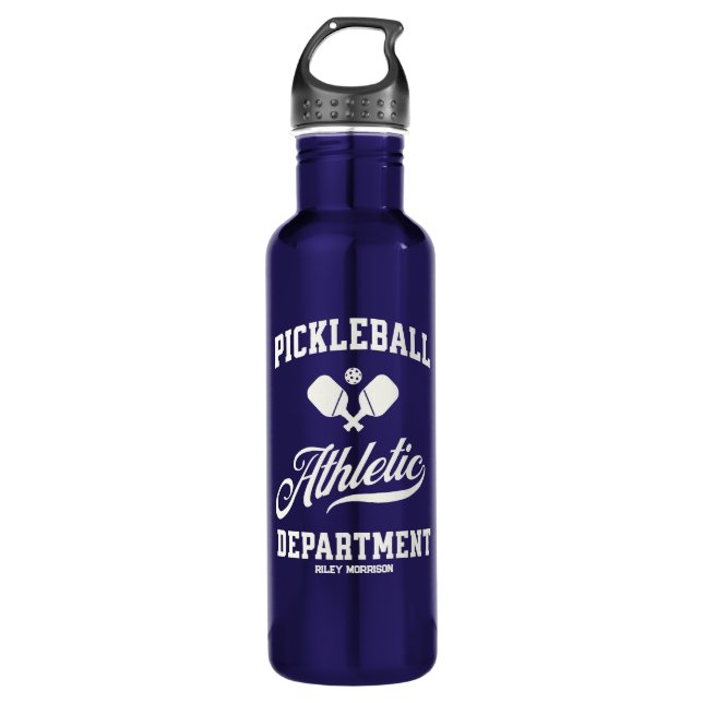 Retro Pickleball Athletic Department Custom Edelstahlflasche (Vorderseite)