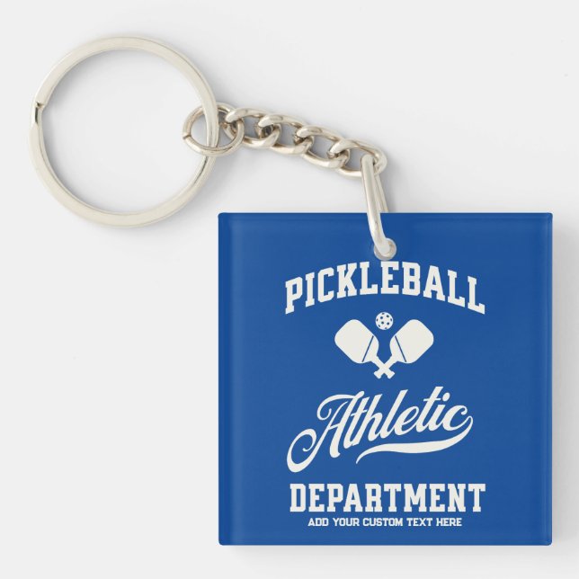 Retro Pickleball Athletic Department Custom Schlüsselanhänger (Vorderseite)