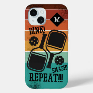 Retro Pickleball Dink Smash Wiederholen Monogramm Case-Mate iPhone Hülle