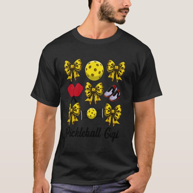 Retro Pickleball Gigi-Bogen Pickleball-Mama Mutter T-Shirt (Vorderseite)