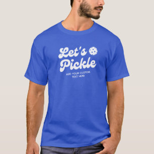 Retro Pickleball Lasse Personalisierten Pickle-Tex T-Shirt