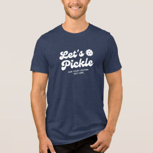 Retro Pickleball Lasse Personalisierten Pickle-Tex Tri-Blend Shirt