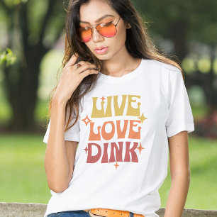 Retro Pickleball Livemusik Liebe Dink T-Shirt