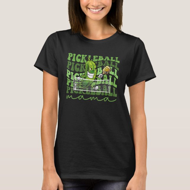 Retro  Pickleball Mama Player Cute Pickle Ball T-Shirt (Vorderseite)