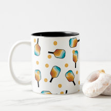 Retro Pickleball Paddles & Ball Pattern