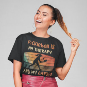 Retro Pickleball Therapie und Cardio Design T-Shir T-Shirt