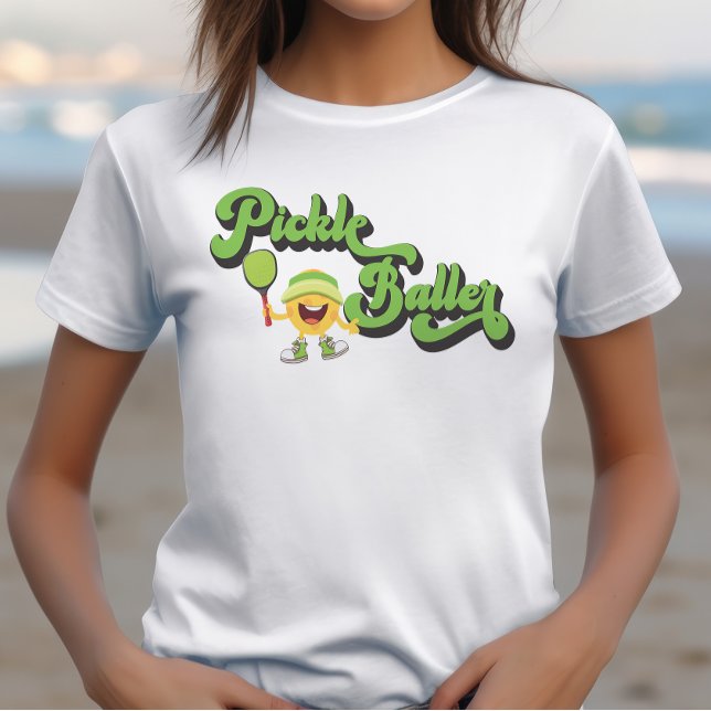 Retro Pickleballer Funny Pickleball T-Shirt (Von Creator hochgeladen)