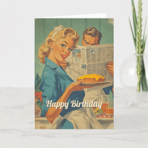 Retro Pie und Papierarm Einladung