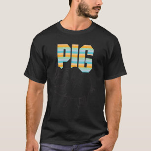 Retro Pig Lover, Niedlicher Bauer, Landwirtschaft  T-Shirt