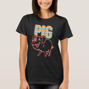 Retro Pig Lover, Niedlicher Bauer, Landwirtschaft T-Shirt